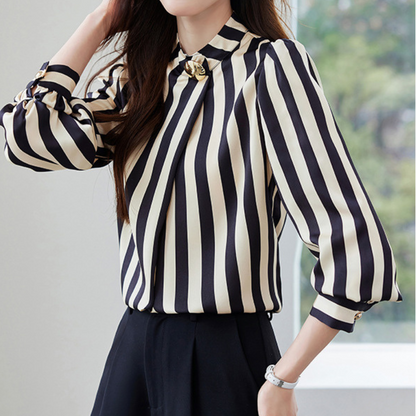 Clare Stripe Accent Blouse