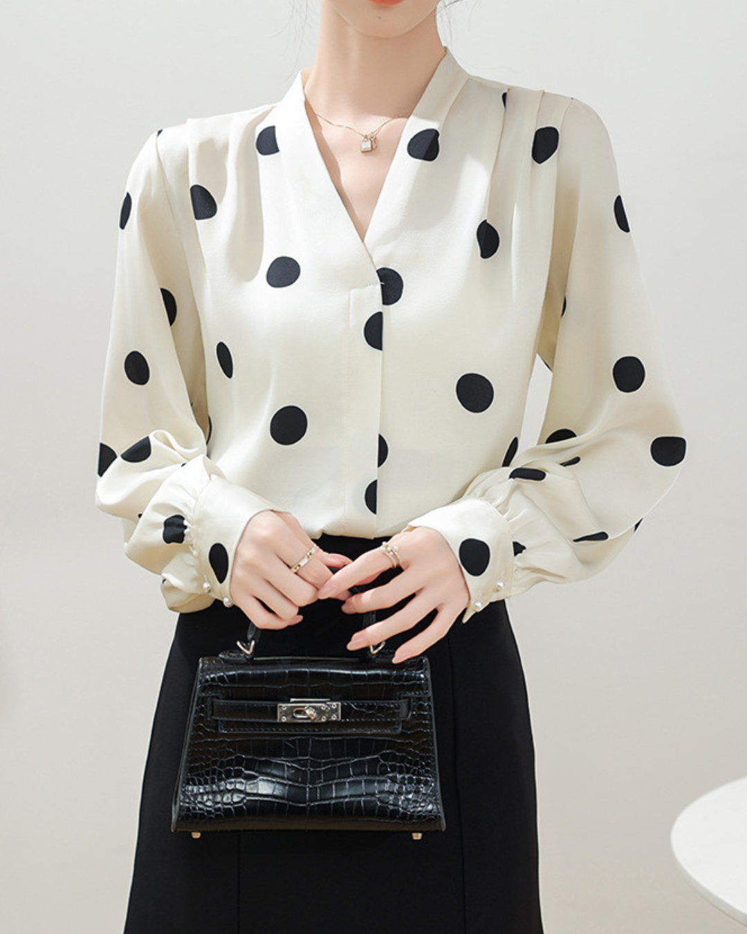 Elise Dot Soft Blouse