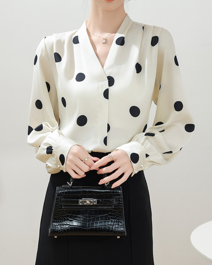 Elise Dot Soft Blouse