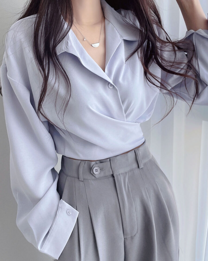 Elora Tie Back Drape Shirt