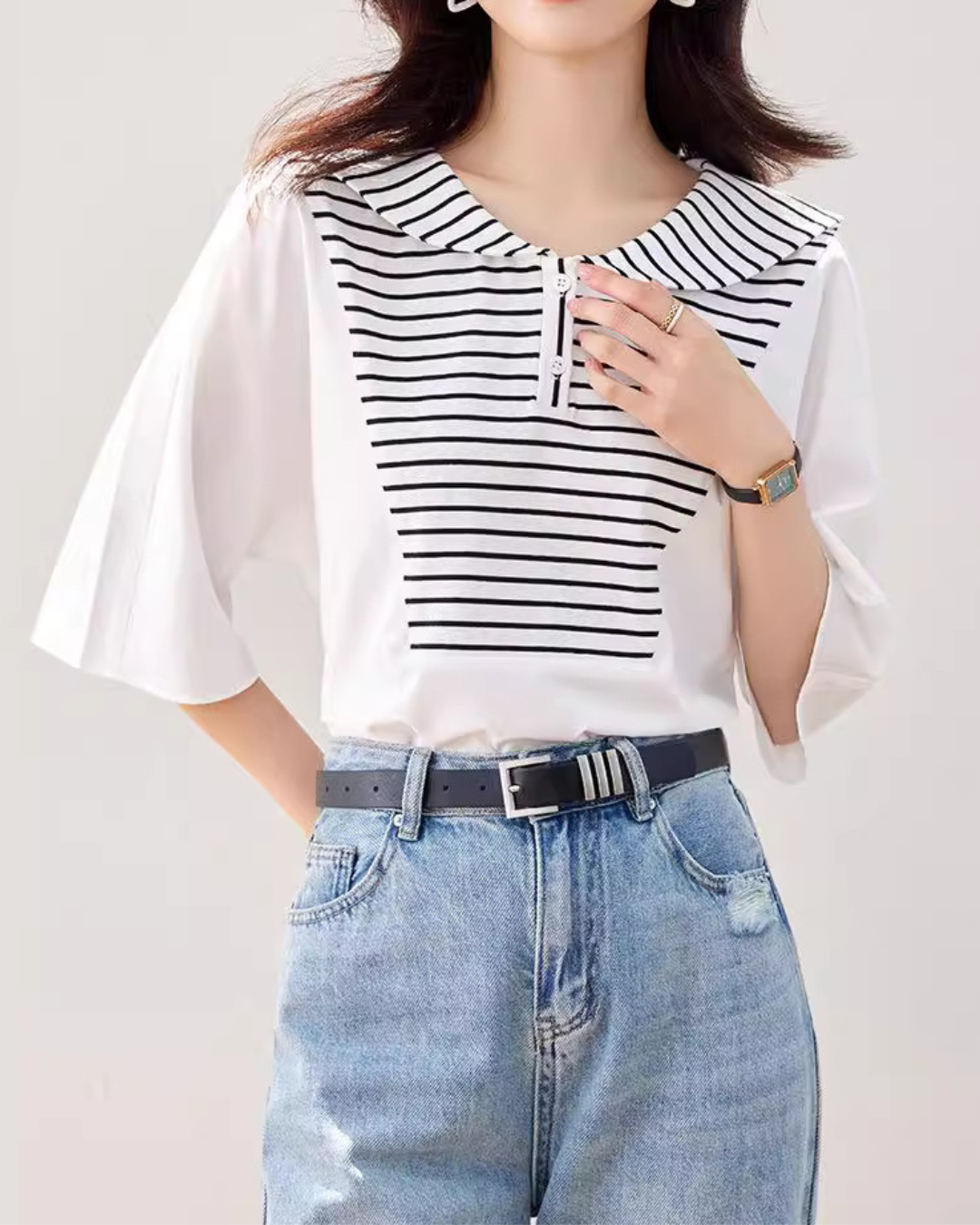 Lila Sailor Stripe T-Shirt