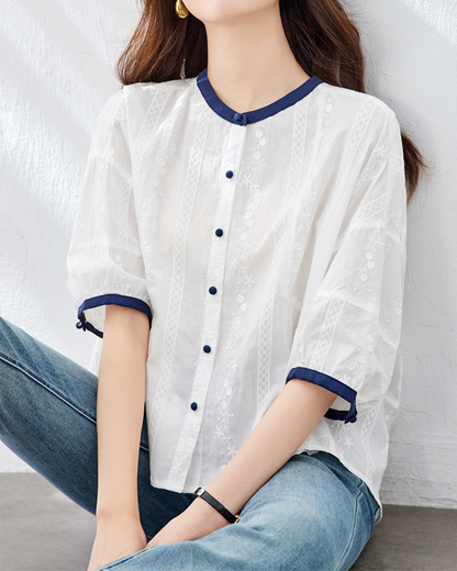 Flora Edge Calm Blouse