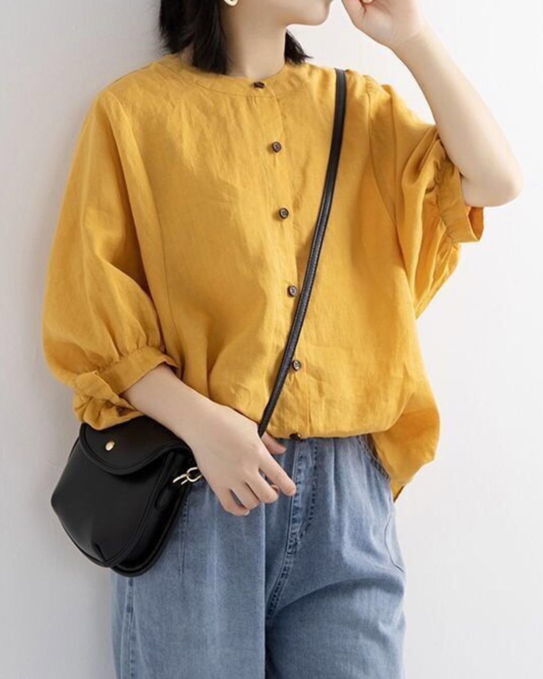 Luna Bloom Soft Puff Sleeve Blouse