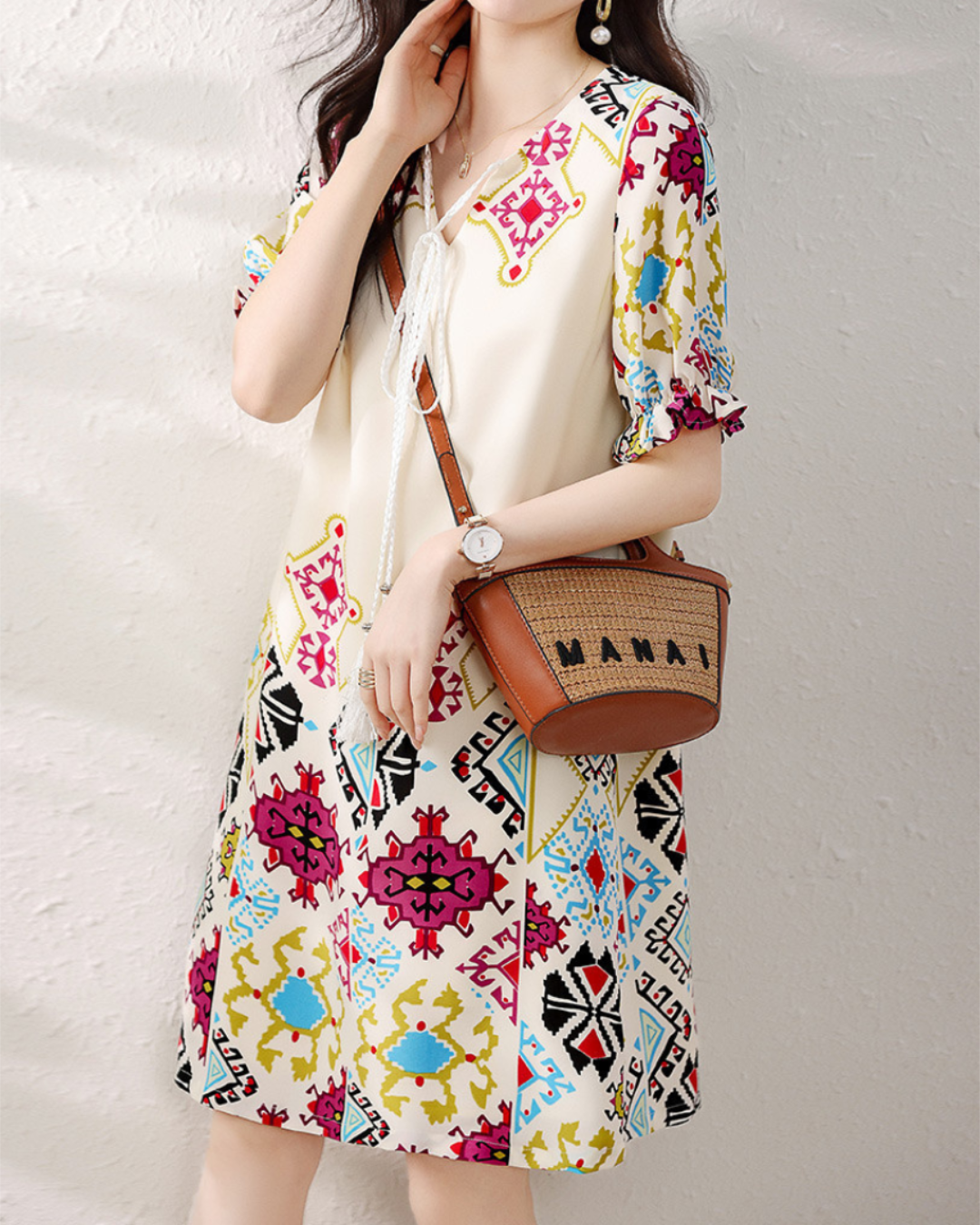 Isla Calm Mosaic Mini Dress