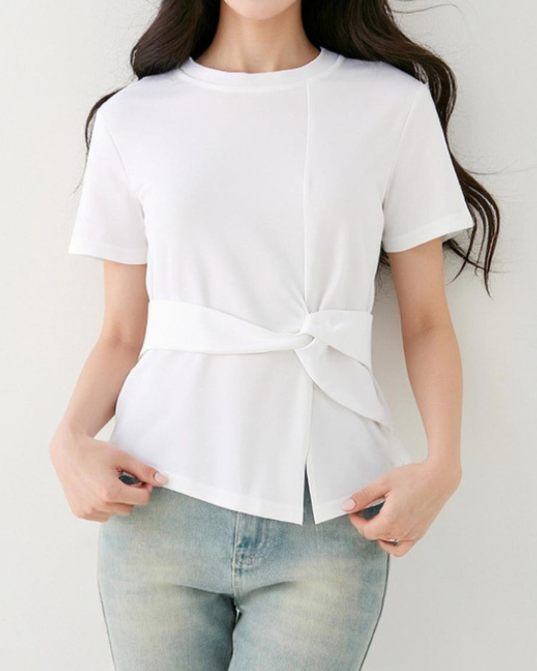 Alina Twist Detail Cotton T-Shirt