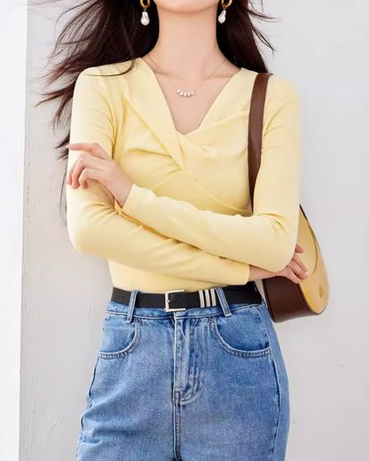 Celine Twist Viscose Knit Top