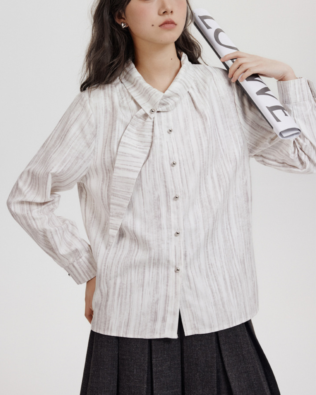 Mira Fold Stripe Blouse