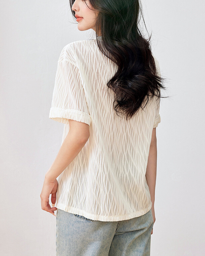 Noelle Wave Texture T-Shirt