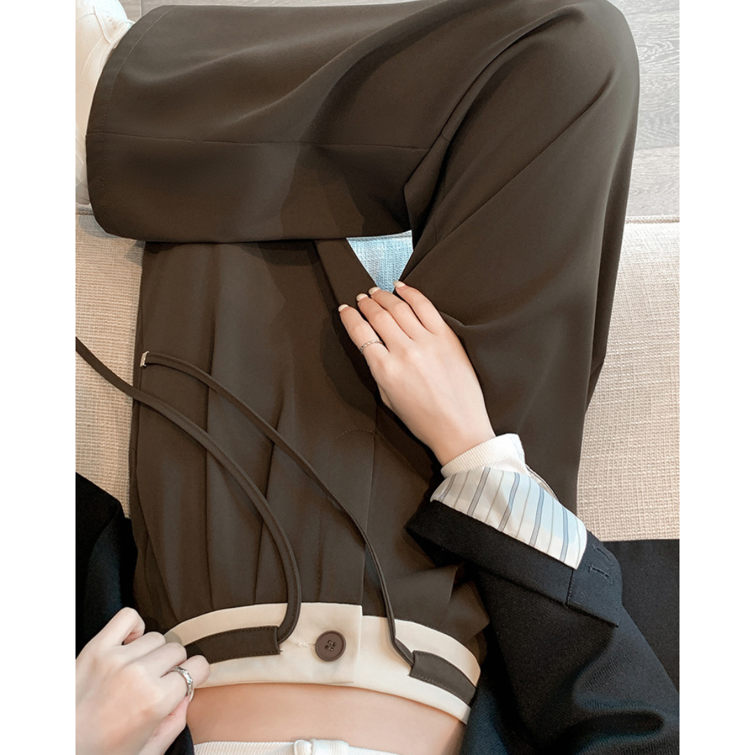 Dale Contrast Pleat Waist Pants