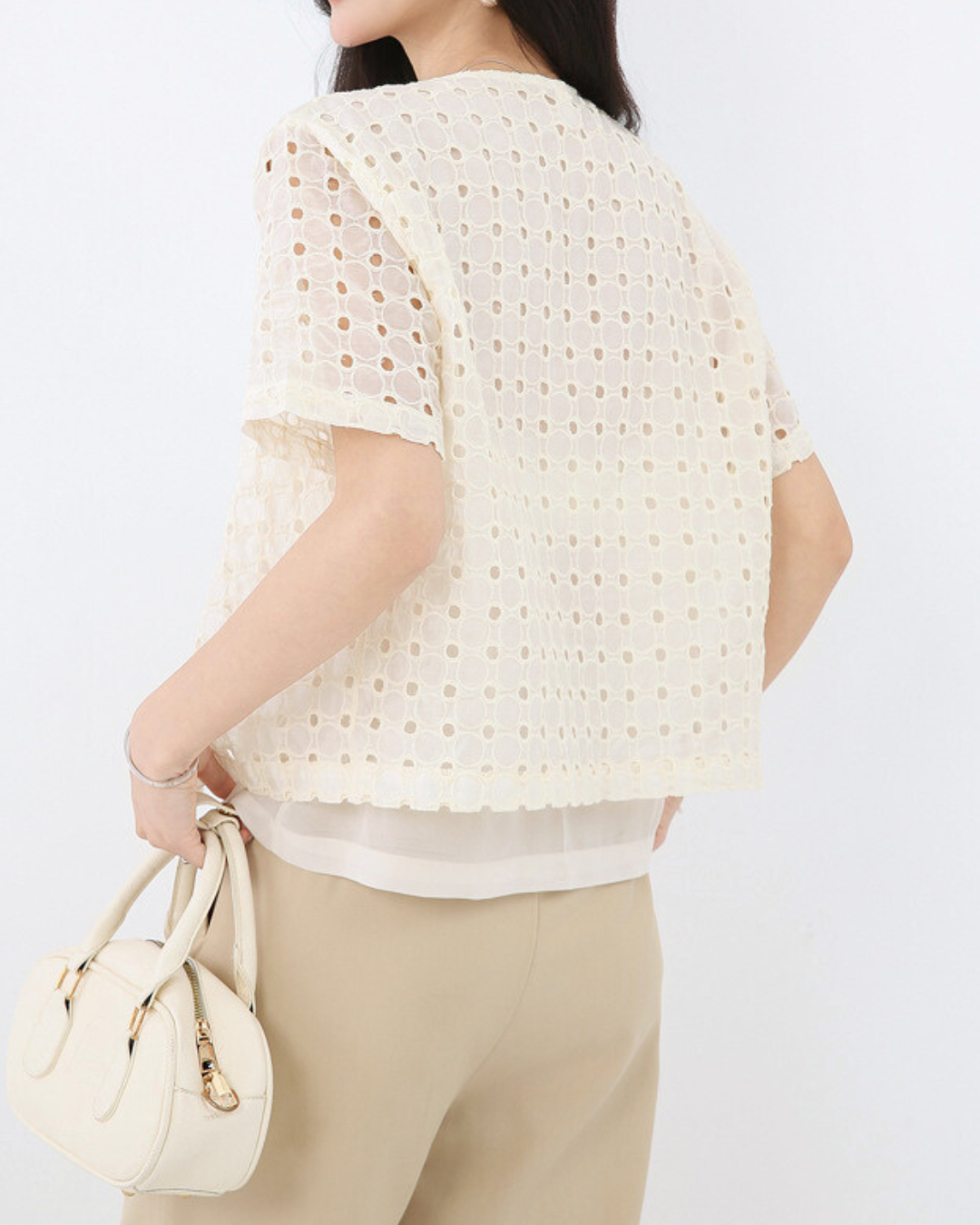 Emery Dot Mesh Layer Shirt