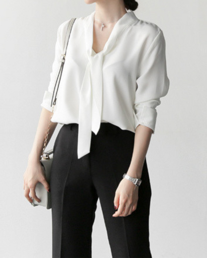 Adele Tie Soft Collar Blouse