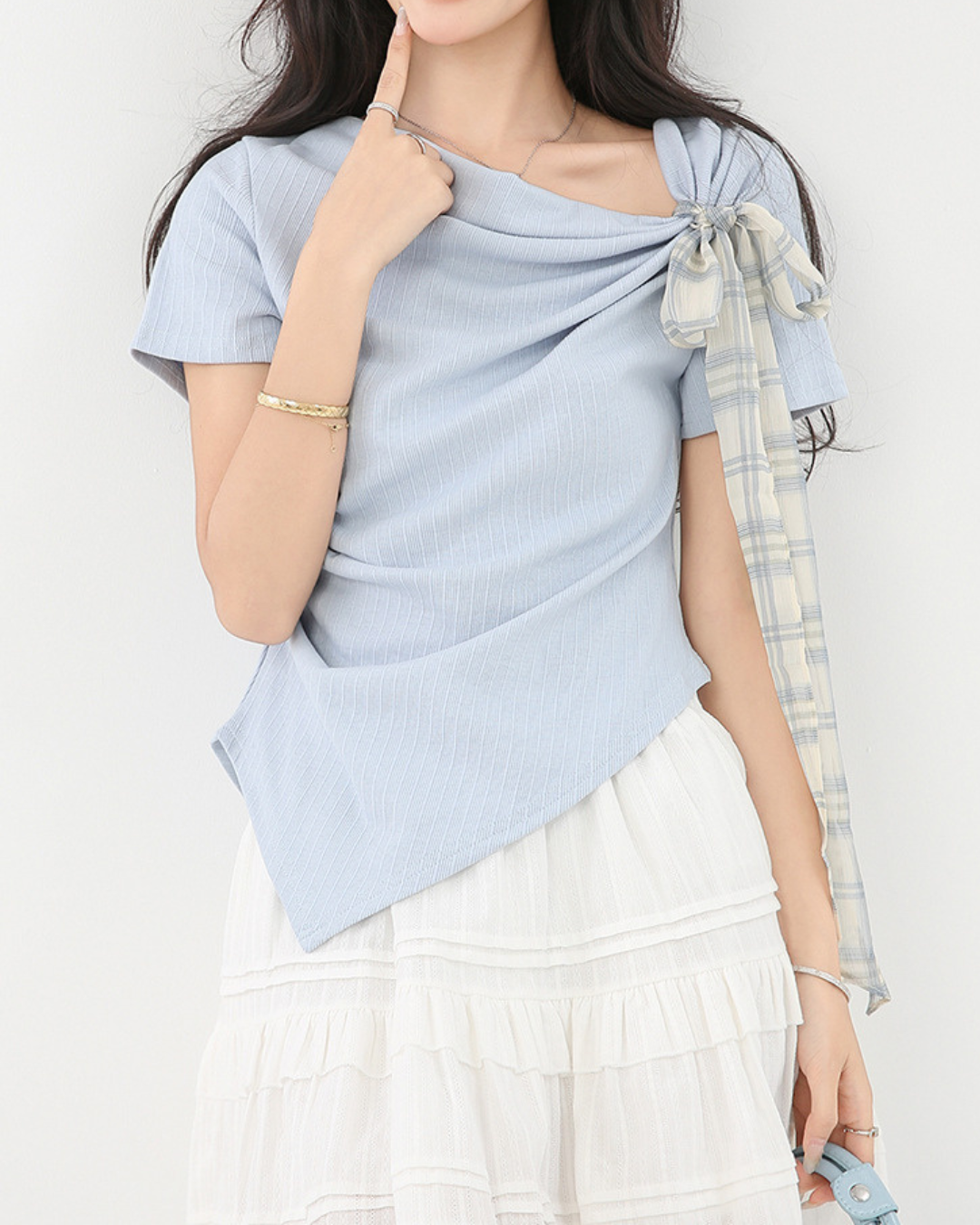 Mielle Ribbon Drape T-Shirt