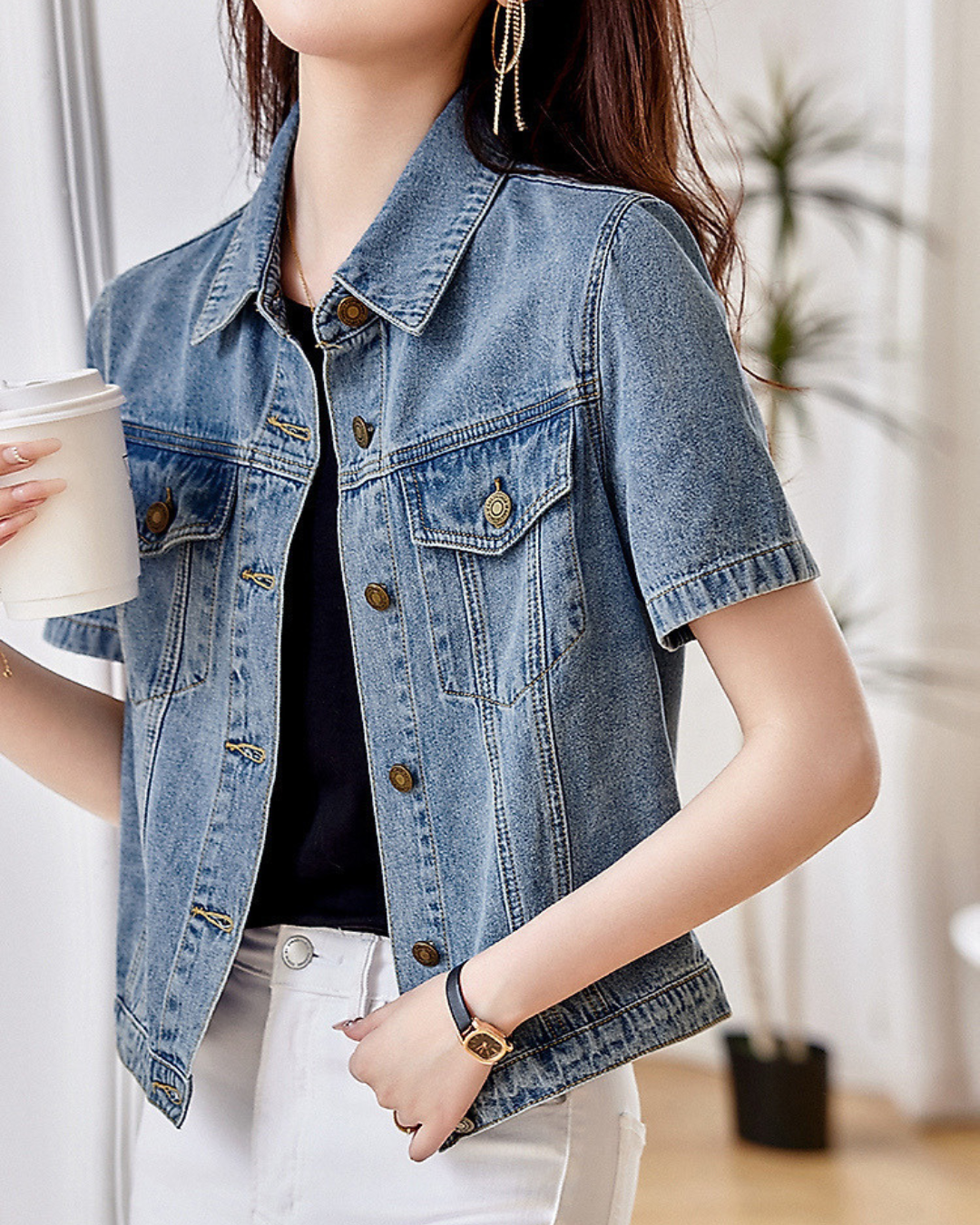 Elara Ease Denim Shirt Jacket