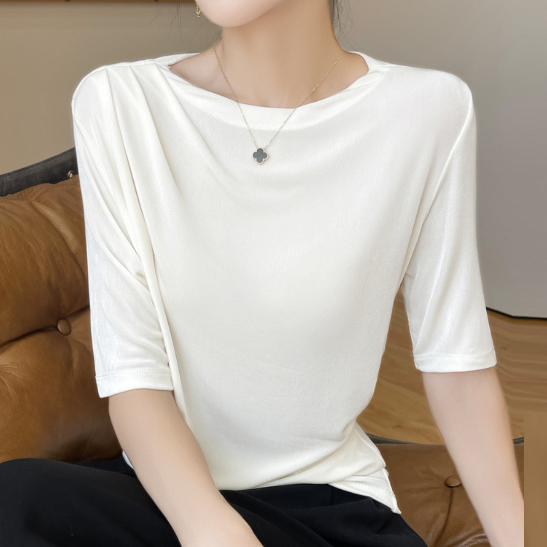 Elise Drape Acetate T-Shirt