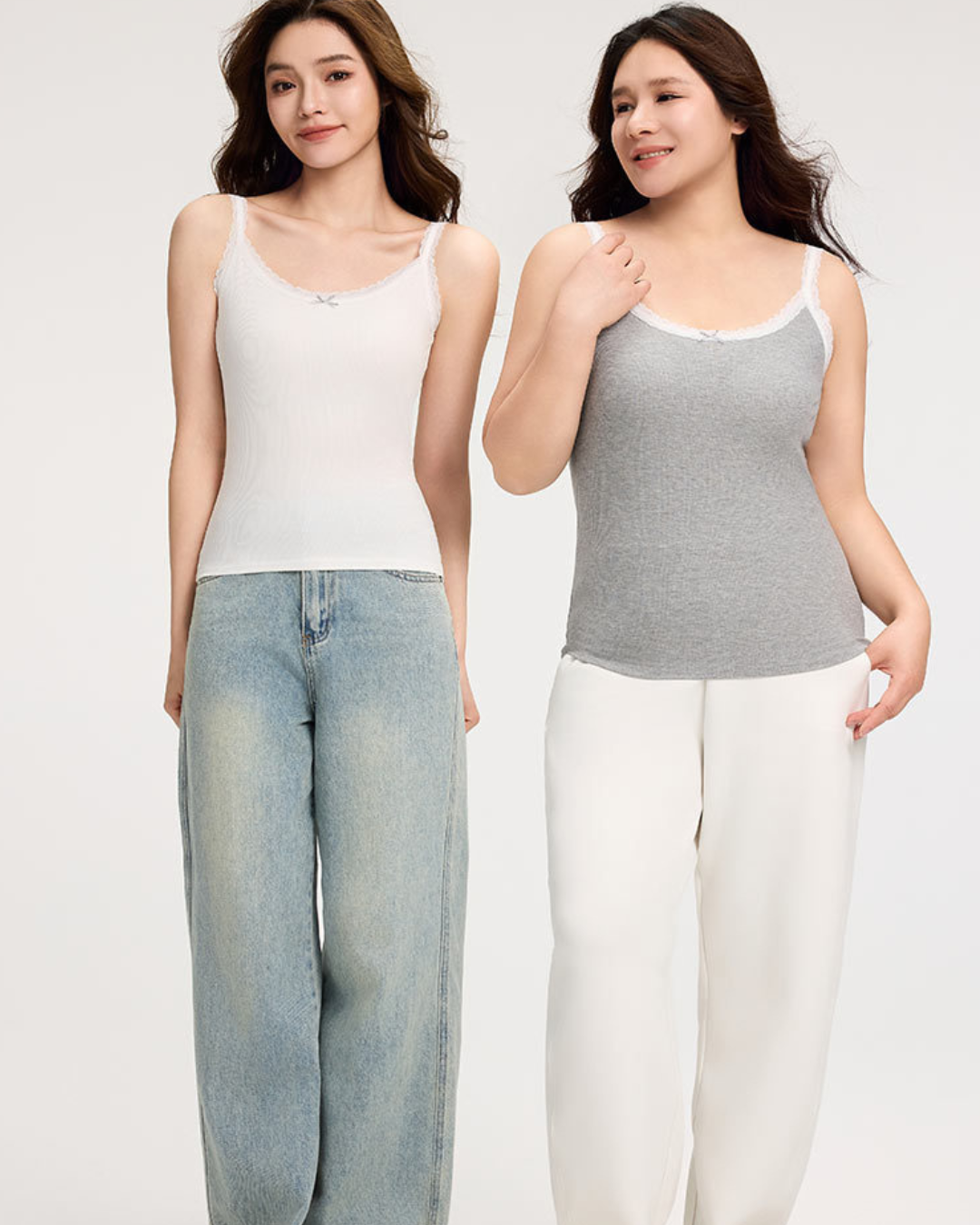 Serene Lace Ribbed Tank Top