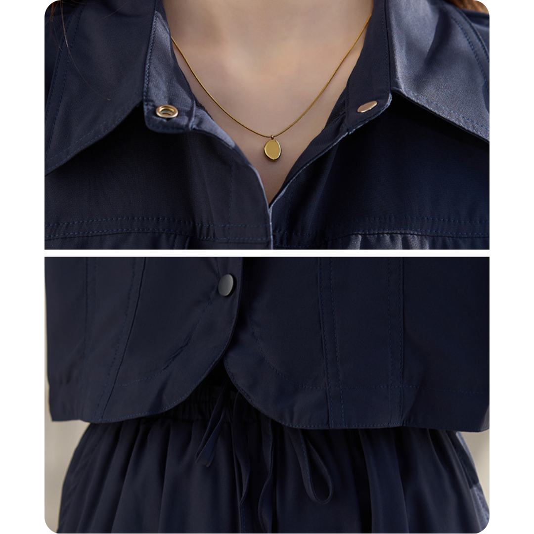 Solene Ease Pocket Shirt Set