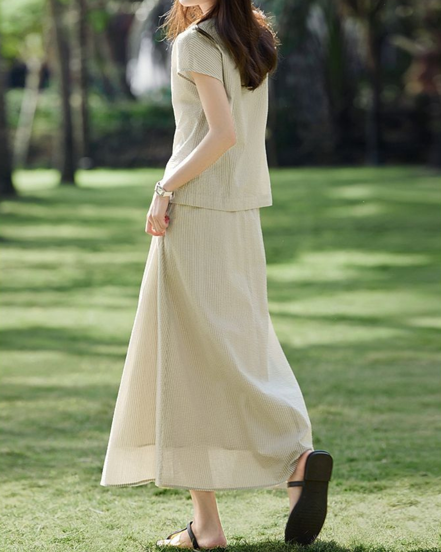Aurelia Calm Stripe Two-Piece Set
