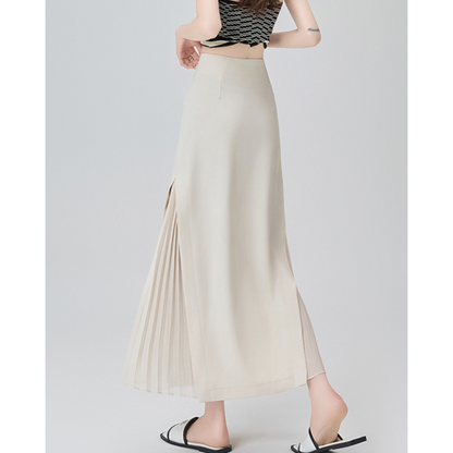 Lina Sheer Panel Midi Skirt