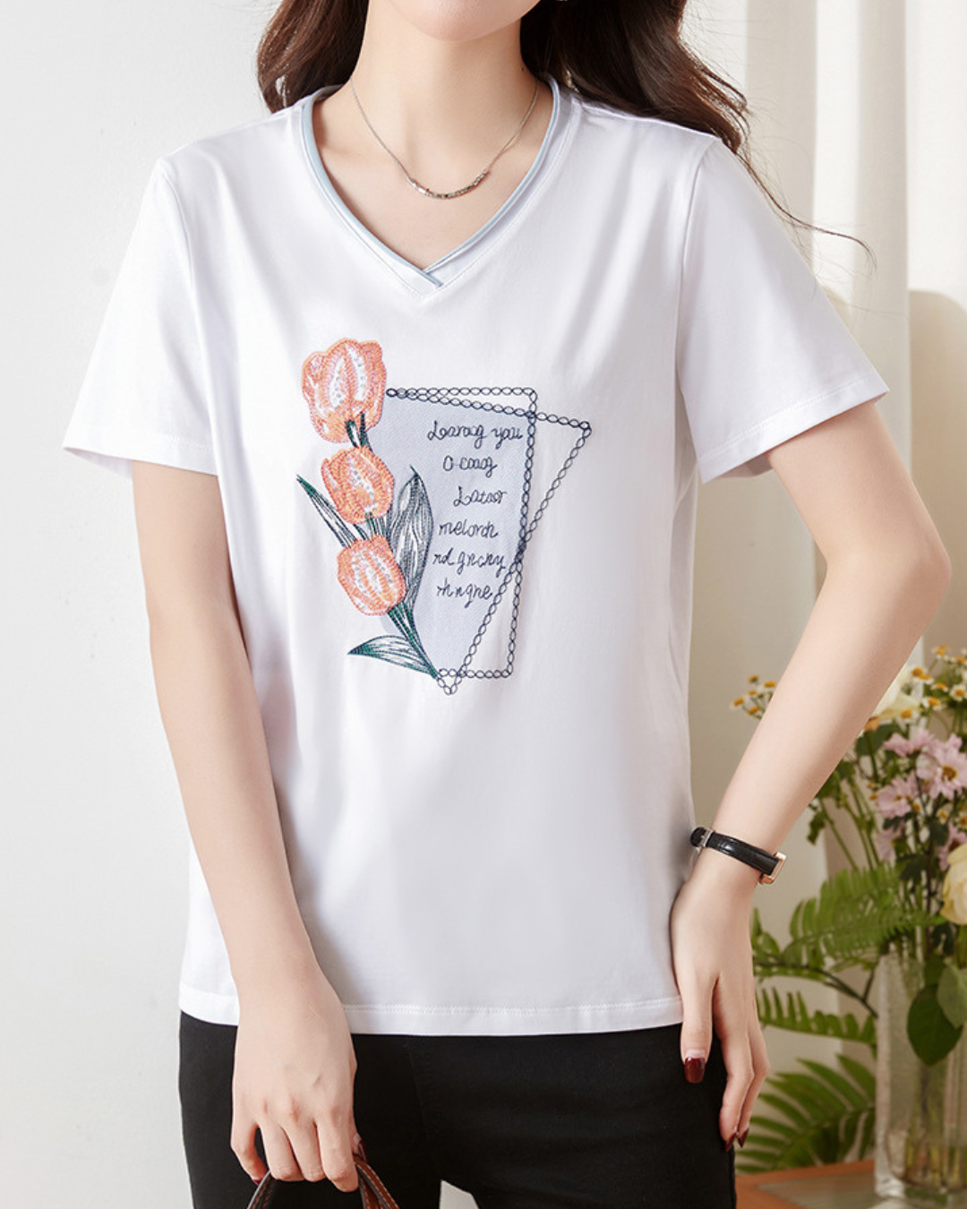 Lynette Bloom Note Cotton T-Shirt