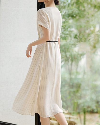 Linea Whisper Stripe Midi Dress