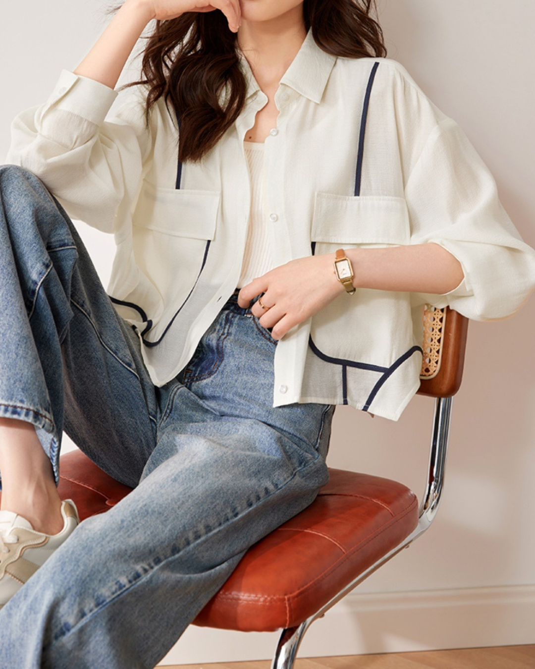Mara Line Relaxed Collar Shirt