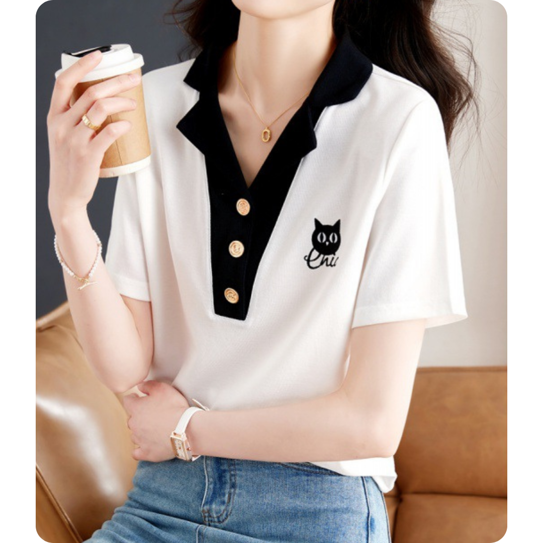 Milo Chic Cat Collar T-Shirt