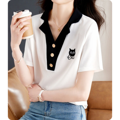 Milo Chic Cat Collar T-Shirt