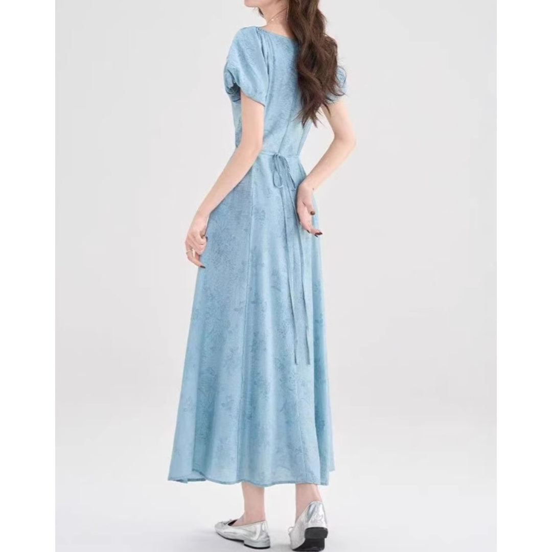 Willow Mist Drawstring Dress