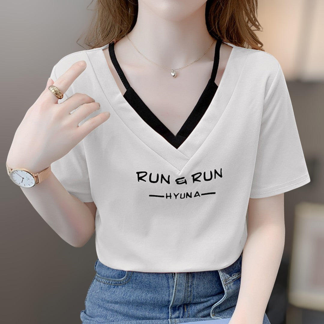 Elva Layered V Vibe T-Shirt