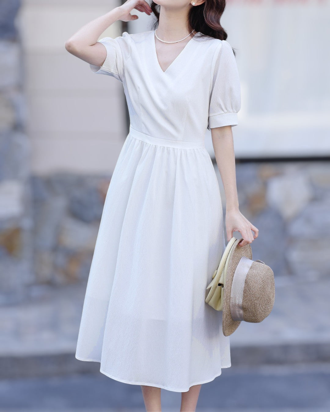 Arden Light Pleat Midi Dress