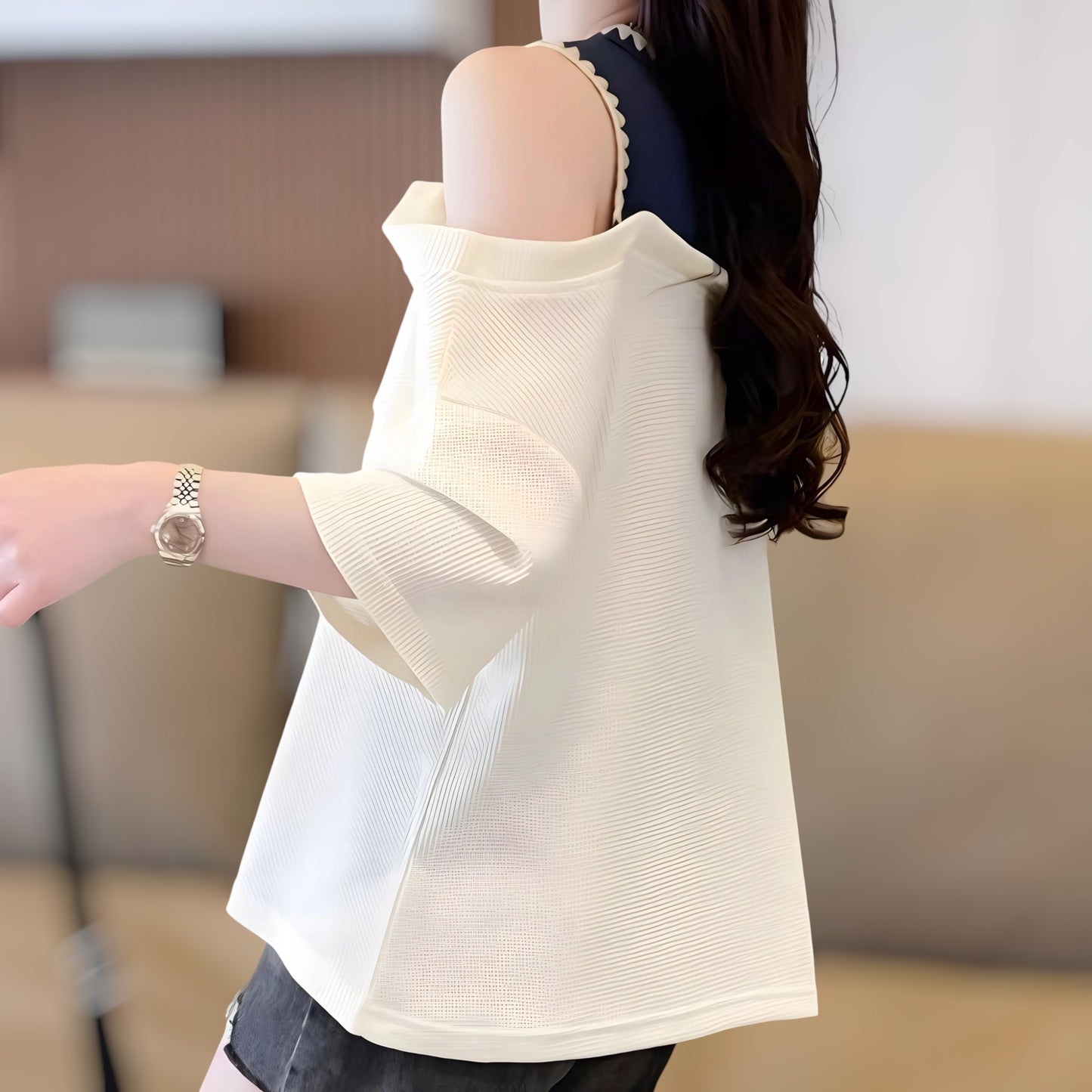 Wafflick Shoulder Short Sleeved T-Shirt