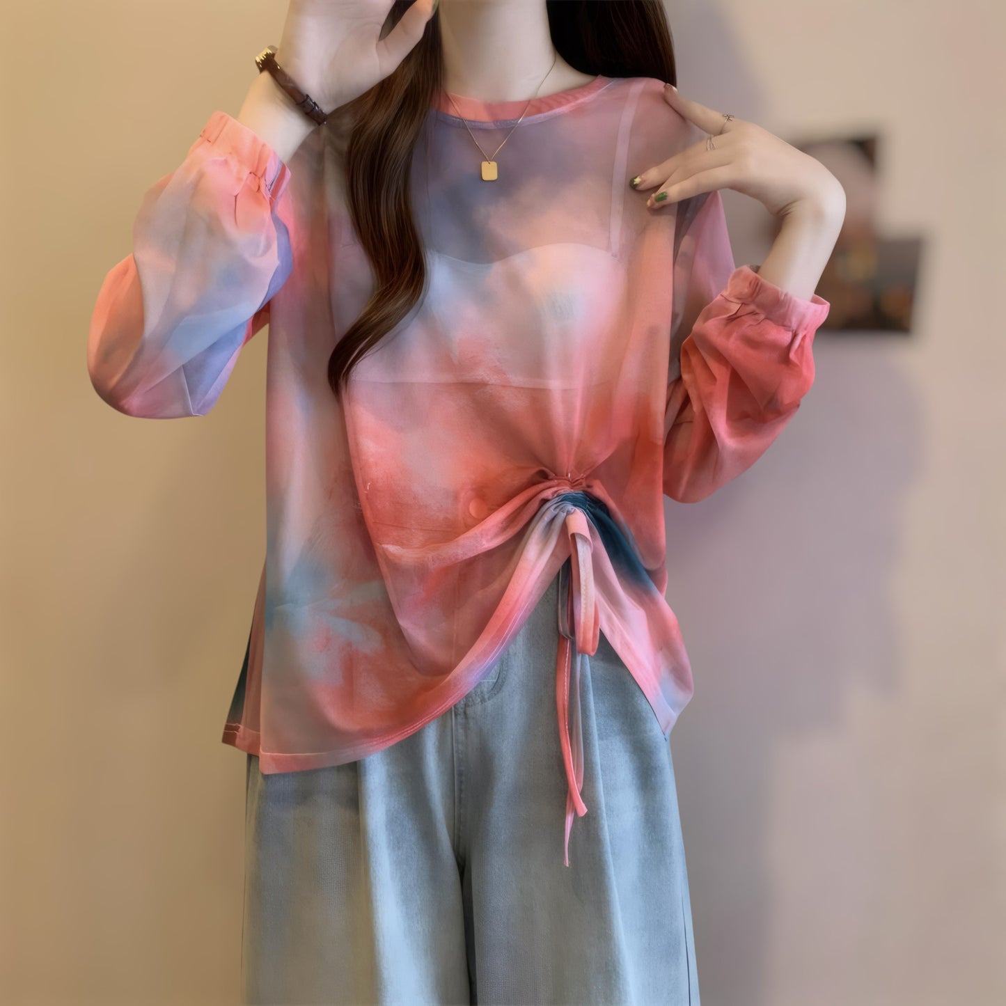 Mira Haze Side Draw Blouse