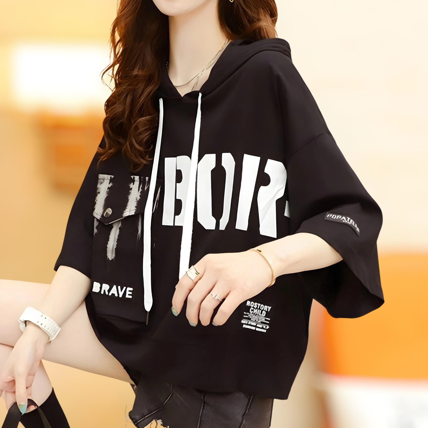 Brava Bold Pocket Hoodie T-Shirt