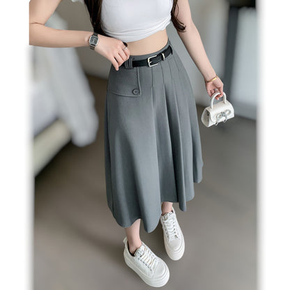 Vera Soft Pleat Belted Skirt