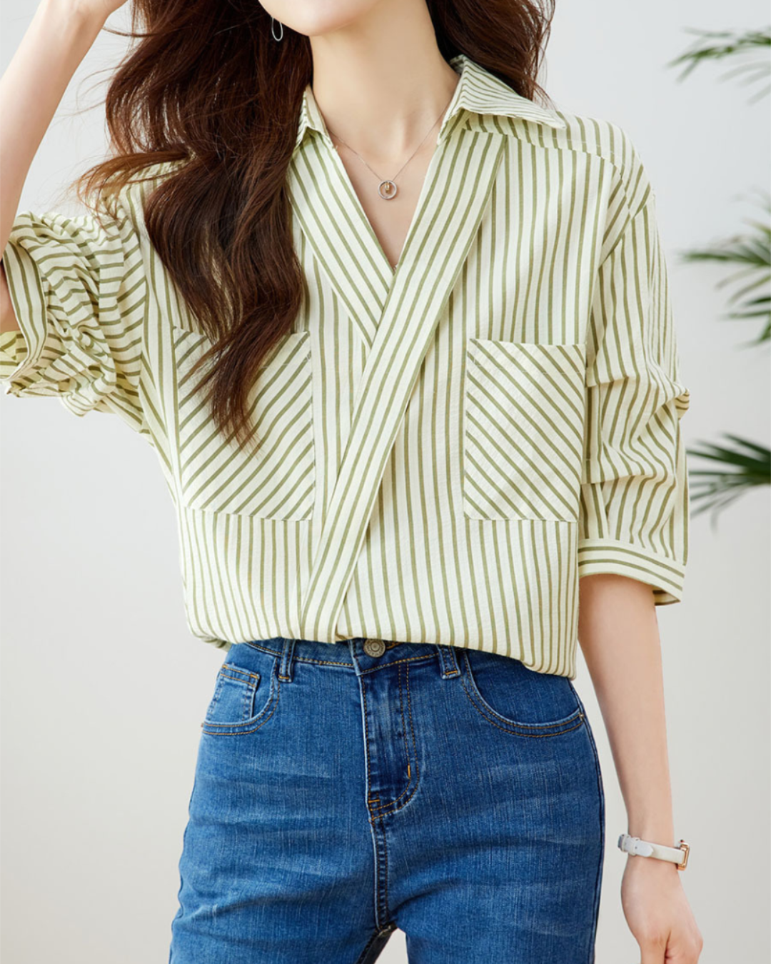 Sienna Stripe Pocket Shirt