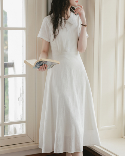Eira Light Collar Midi Dress