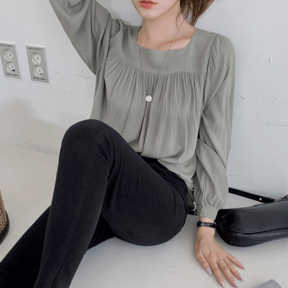Clara Ease Square Neck Everyday Blouse