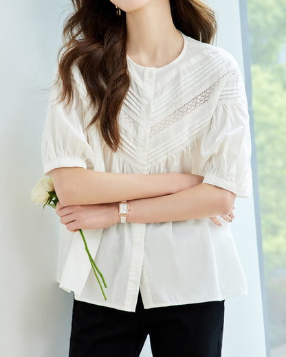 Mabel Calm Pleat Blouse