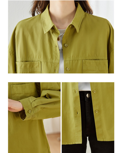 Lina Flow Cotton Pocket Shirt