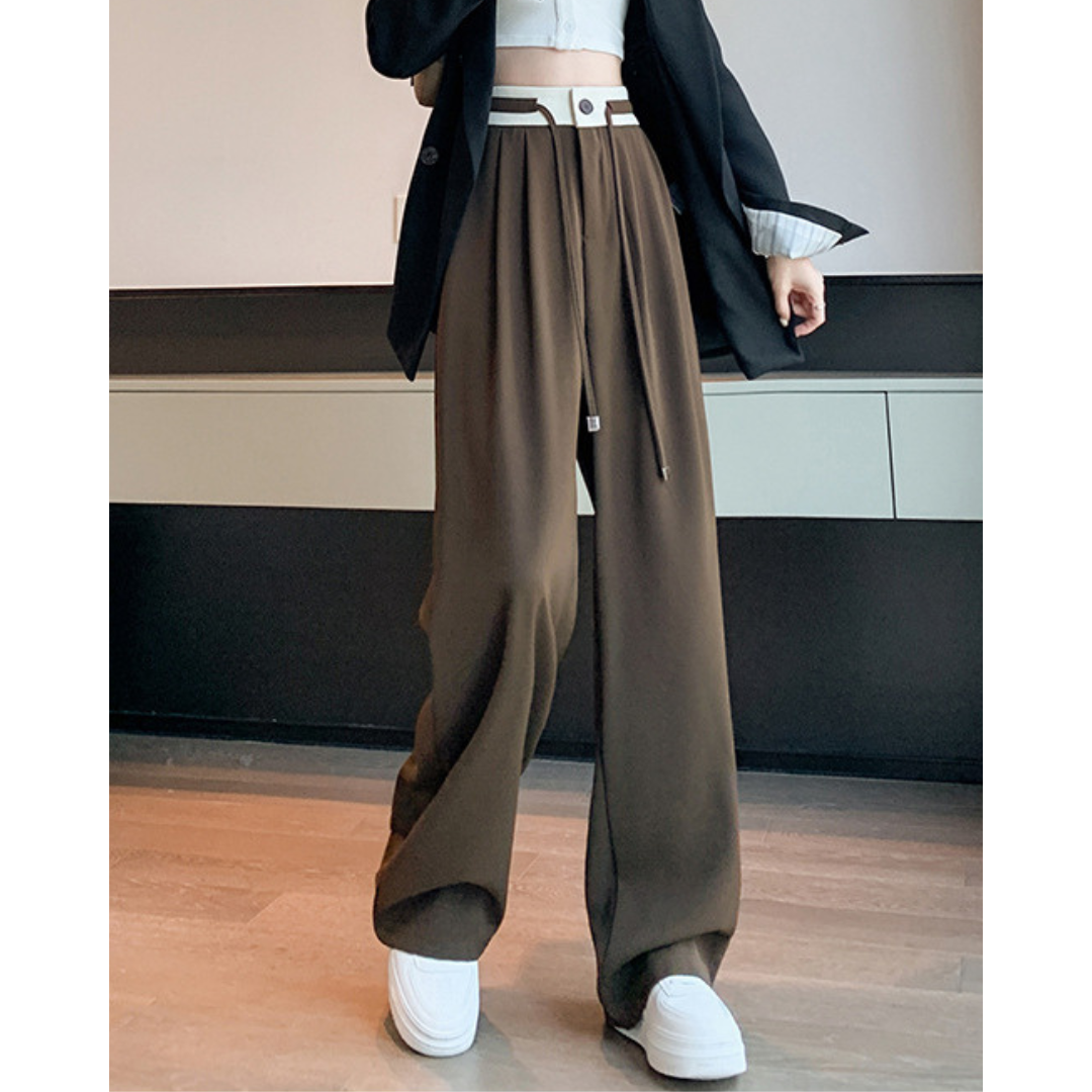 Dale Contrast Pleat Waist Pants