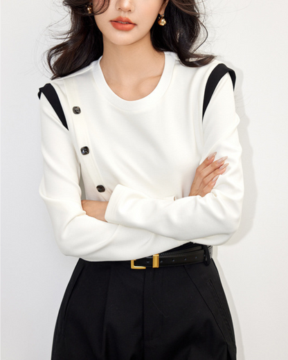 Lyra Angle Button T-Shirt