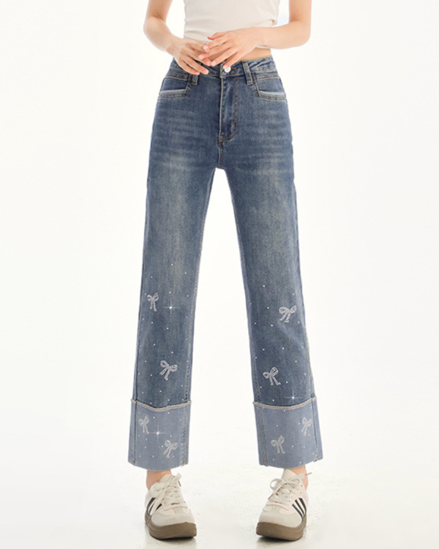 Livia Soft Bow Cuff Denim