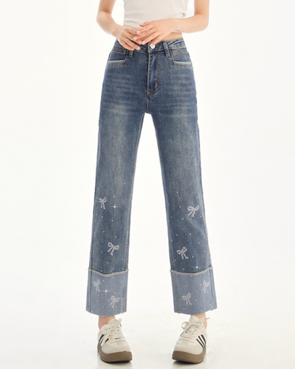Livia Soft Bow Cuff Denim
