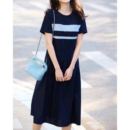 June Stripe Ease Cotton Dress