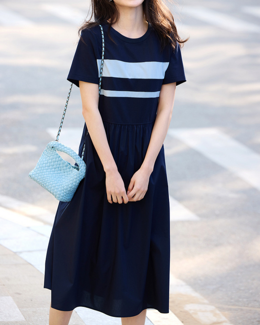 June Stripe Ease Cotton Dress