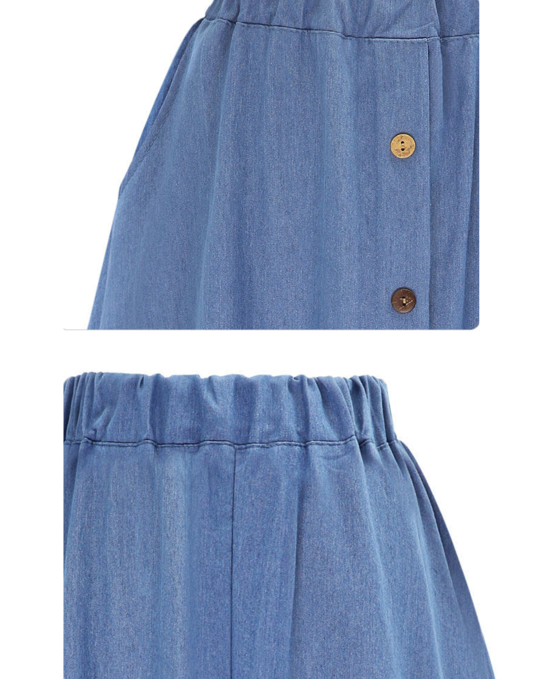Liora Calm Button Midi Skirt