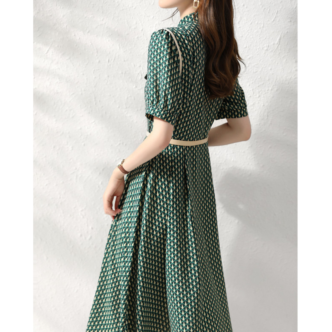 Harper Line Contrast Panel Dress