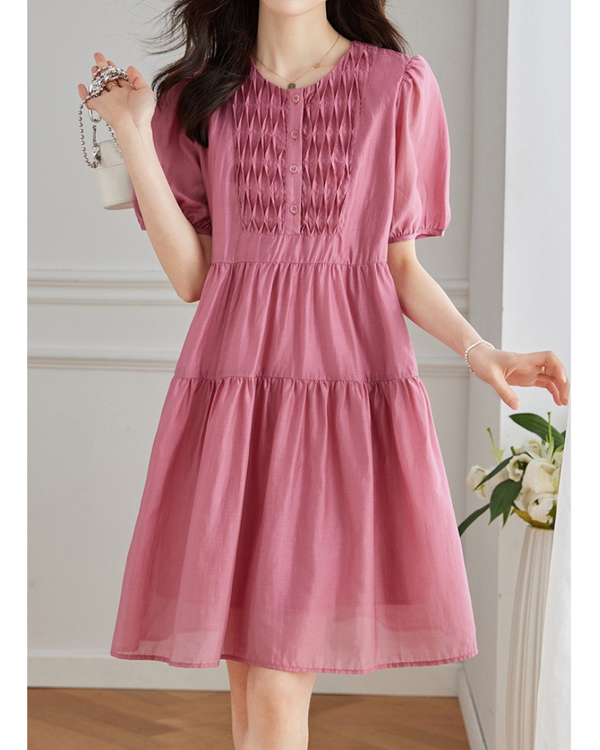 Flora Tier Smock Midi Dress