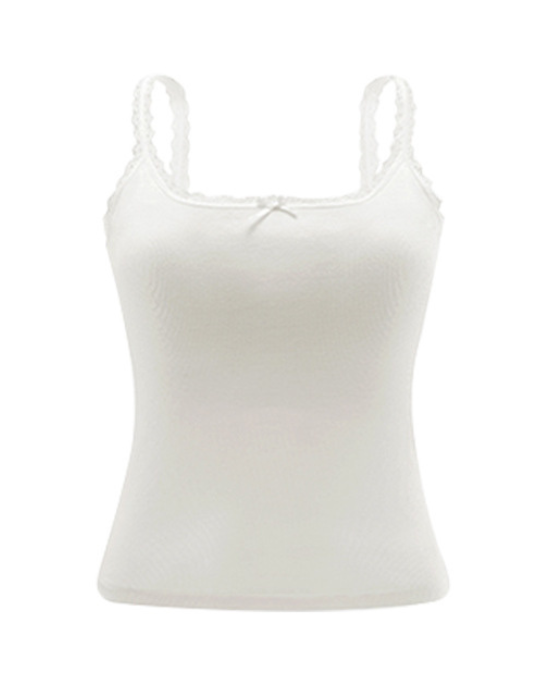 Serene Lace Ribbed Tank Top