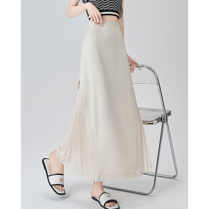 Lina Sheer Panel Midi Skirt